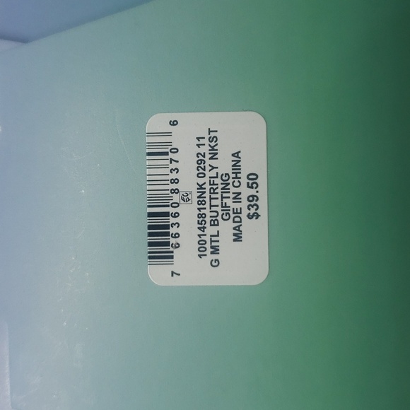 INC Golden Tone Crystal Summer Butterfly Necklace yellow, orange, hot pi… - Picture 3 of 5